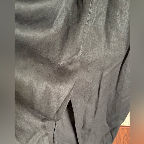 Vintage 1980’s Foxy Lady black cotton twill cinched waist pencil skirt Dress - Picture 8 of 15